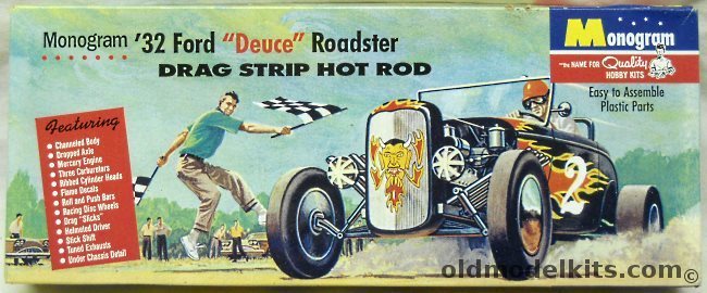 Monogram 1 24 1932 Ford Deuce Roadster Drag Strip Hot Rod Pc55 98